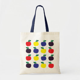 Kleurrijke appelvruchten tote bag