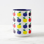 Kleurrijke appelvruchten tweekleurige koffiemok (Center)