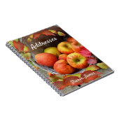 Kleurrijke Apple Basket- en Fall Leaves Notitieboek (Rechterzijde)