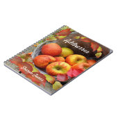 Kleurrijke Apple Basket- en Fall Leaves Notitieboek (Linkerzijde)