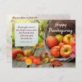 Kleurrijke Apple Basket Thanksgiving Briefkaart (Voorkant / Achterkant)
