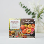Kleurrijke Apple Basket Thanksgiving Briefkaart (Staand voorkant)