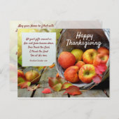 Kleurrijke Apple Basket Thanksgiving Briefkaart (Voorkant / Achterkant)