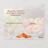 Kleurrijke Apple Basket Thanksgiving Briefkaart (Achterkant)