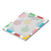 Kleurrijke Apple patronen Een notitie van de leraa Notitieblok (Linkerzijde)