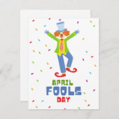 Kleurrijke April Fools Day Feestdagenkaart (Voorkant / Achterkant)