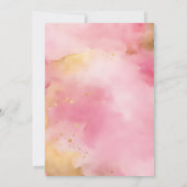 Kleurrijke aprilbuien Roze paraplu Baby Shower Kaart (Achterkant)