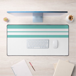 Kleurrijke Aqua Blauwgroen Wit Sportief Racing Str Bureaumat