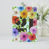 Kleurrijke Aqua Blue Floral Happy 21st Birthday Ka (Staand voorkant)