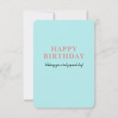 Kleurrijke Aqua Blue Floral Happy 21st Birthday Ka (Achterkant)