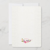 Kleurrijke Aquarel Bloemen Uitnodiging (Achterkant)