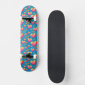 Kleurrijke Aquarel Harten Skateboard (Voorkant)