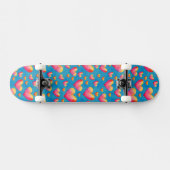 Kleurrijke Aquarel Harten Skateboard (Horizontaal)