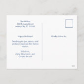 Kleurrijke Aquarel Kerstboom Aanpasbaar Feestdagenkaart (Achterkant)