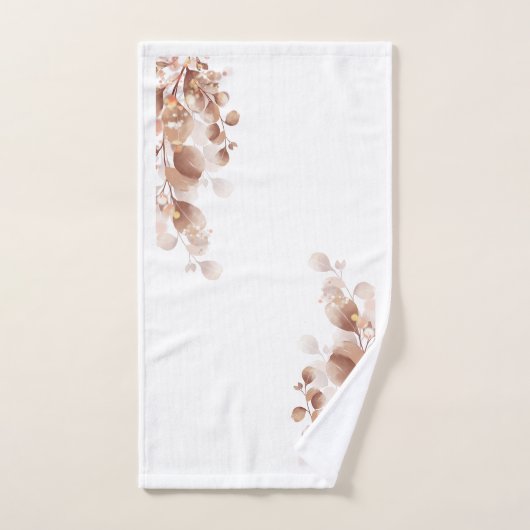 Kleurrijke Aquarel Landelijke Herfst Eucalyptus Bl Bad Handdoek (Handdoek)