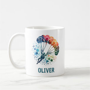 Kleurrijke Aquarel Parachute Persoonlijk Koffiemok