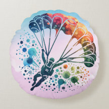 Kleurrijke Aquarel Skydiver