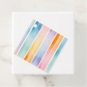 Kleurrijke Aquarel Strepen Gift Labels (In situ)