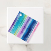 Kleurrijke Aquarel Strepen Gift Labels (In situ)