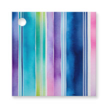 Kleurrijke Aquarel Strepen Gift Labels