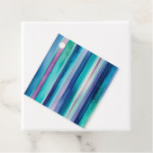 Kleurrijke Aquarel Strepen Gift Labels (In situ)