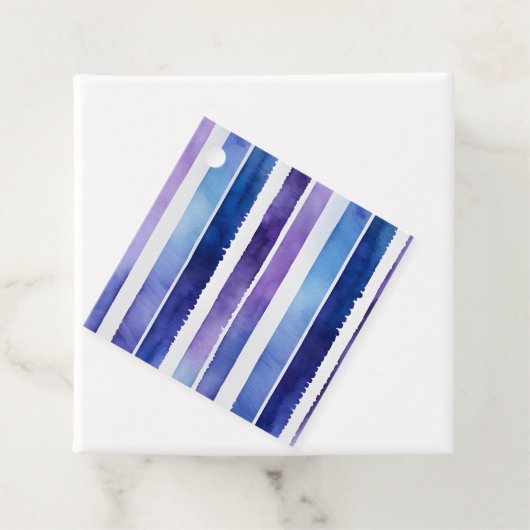 Kleurrijke Aquarel Strepen Gift Labels (In situ)