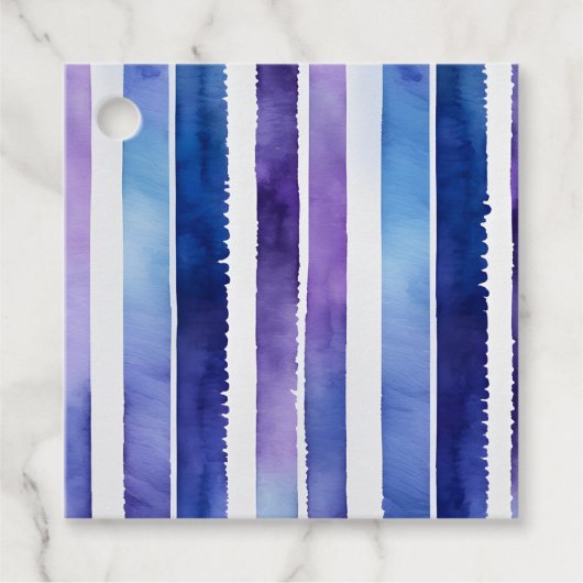 Kleurrijke Aquarel Strepen Gift Labels (Voorkant)