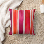 Kleurrijke aquarel Strepen Vierkant Sierkussen (Deken)