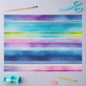 Kleurrijke aquarel strepen weefsel papier (Craft)