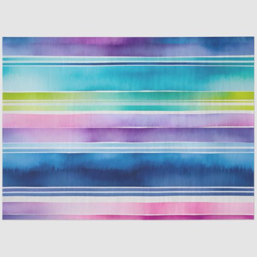 Kleurrijke aquarel strepen weefsel papier (Voorkant)