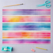 Kleurrijke aquarel strepen weefsel papier (Craft)