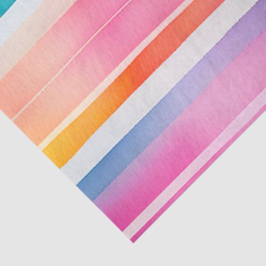 Kleurrijke aquarel strepen weefsel papier (Detail)
