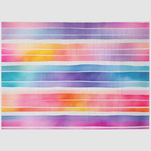 Kleurrijke aquarel strepen weefsel papier (Voorkant)