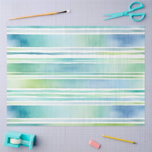 Kleurrijke aquarel strepen weefsel papier (Craft)