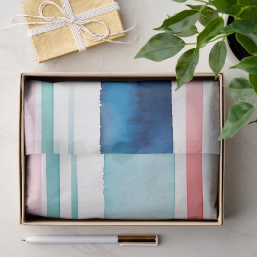 Kleurrijke aquarel strepen weefsel papier (Geschenk)