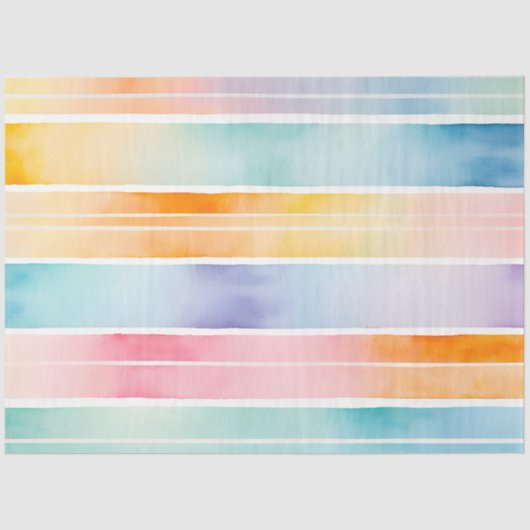 Kleurrijke aquarel strepen weefsel papier (Voorkant)