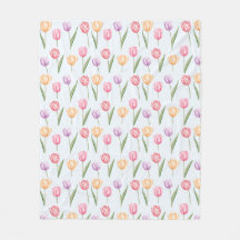 Kleurrijke Aquarel Tulpen Bloem Patroon