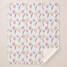 Kleurrijke Aquarel Tulpen Bloem Patroon