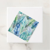 Kleurrijke Aquarel Veer Art Gift Labels (In situ)