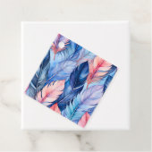 Kleurrijke Aquarel Veer Art Gift Labels (In situ)