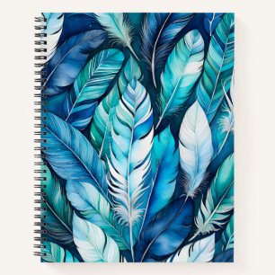Kleurrijke Aquarel Veer Art Spiral Notitieboek
