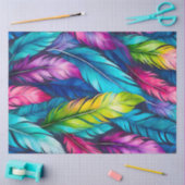 Kleurrijke aquarel veer kunst weefsel papier (Craft)