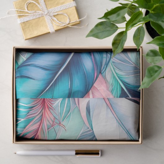 Kleurrijke aquarel veer kunst weefsel papier (Geschenk)