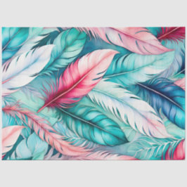 Kleurrijke aquarel veer kunst weefsel papier