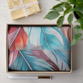 Kleurrijke aquarel veer kunst weefsel papier (Geschenk)