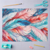 Kleurrijke aquarel veer kunst weefsel papier (Craft)