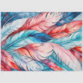 Kleurrijke aquarel veer kunst weefsel papier (Voorkant)