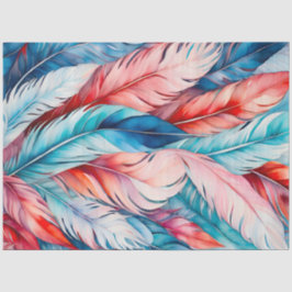 Kleurrijke aquarel veer kunst weefsel papier