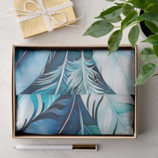 Kleurrijke aquarel veer kunst weefsel papier (Geschenk)