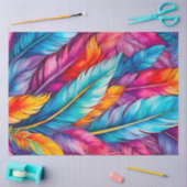 Kleurrijke aquarel veer kunst weefsel papier (Craft)